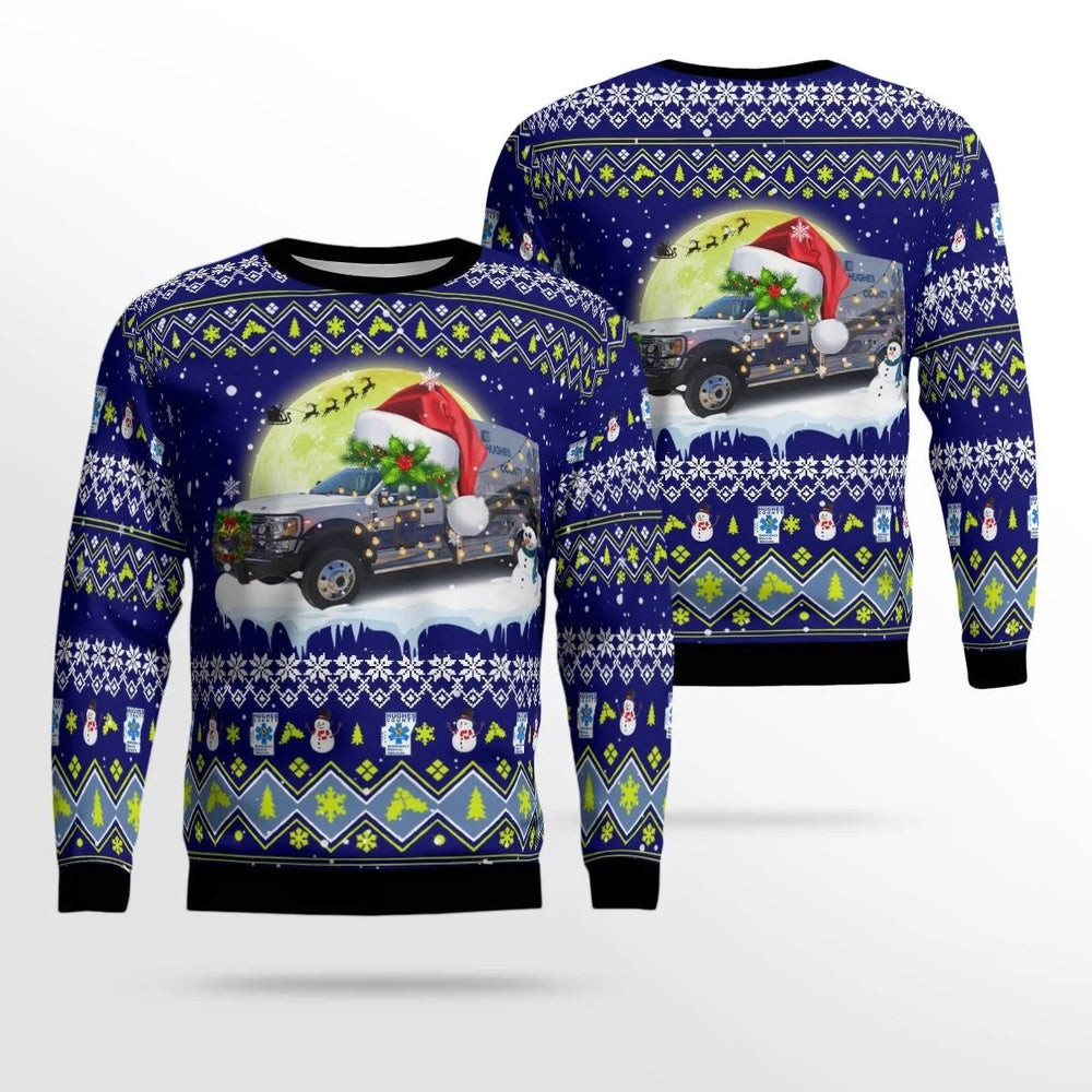 Hughes County Emergency Medical Service Ugly Sweater Xmas Unisex Sweater Christmas Gifts For Men Women