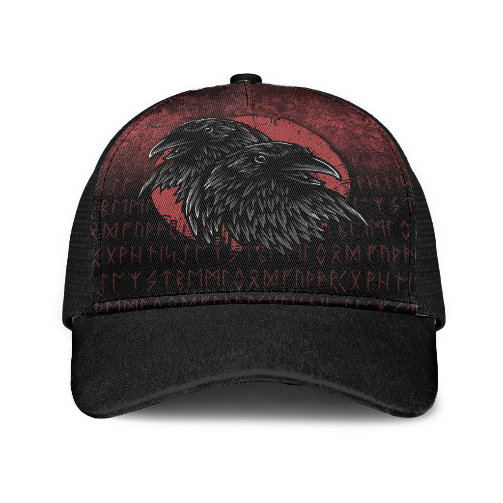 Huginn And Muninn Birds Norse Mythology Crow Hunters Wildlife Animals Mesh Back Cap Trucker Hats Custom Hats Gifts For Men & Women