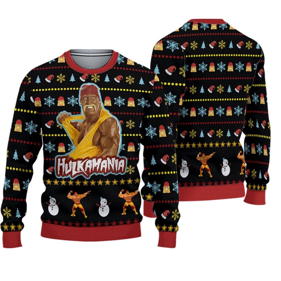 Hulk Hogan Hulkamania Ugly Christmas Sweater