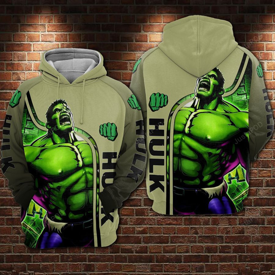 Hulk Marvel Comics 3D All Over Print Hoodie, Zip Hoodie