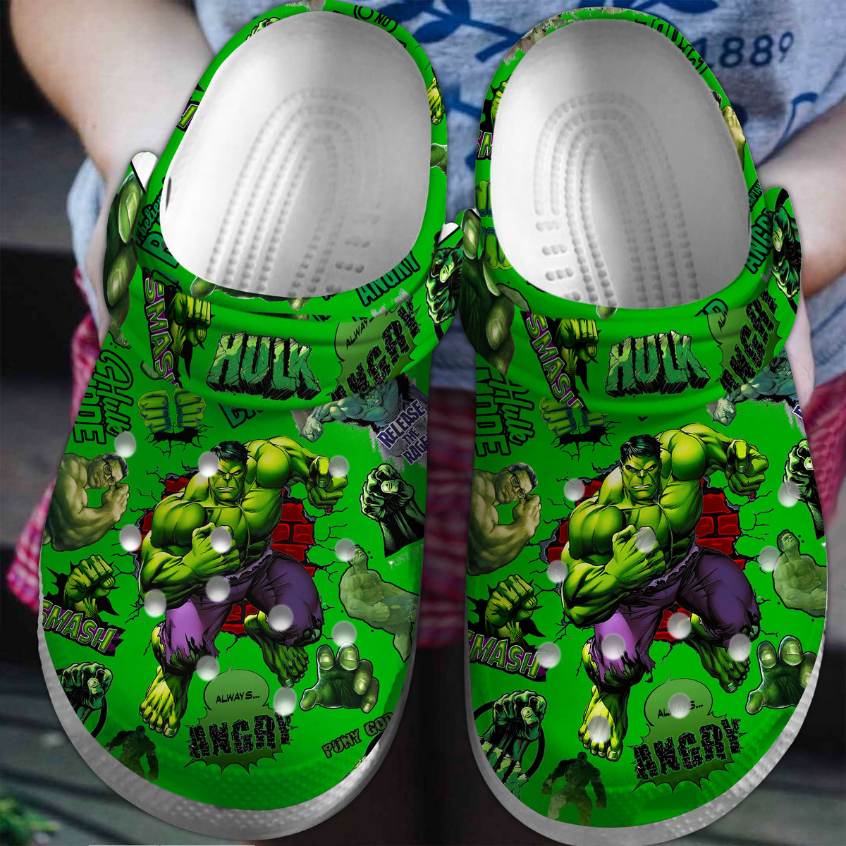 Hulk Movie Crocs Crocband Clogs Shoes Comfortable For Men Women and Kids