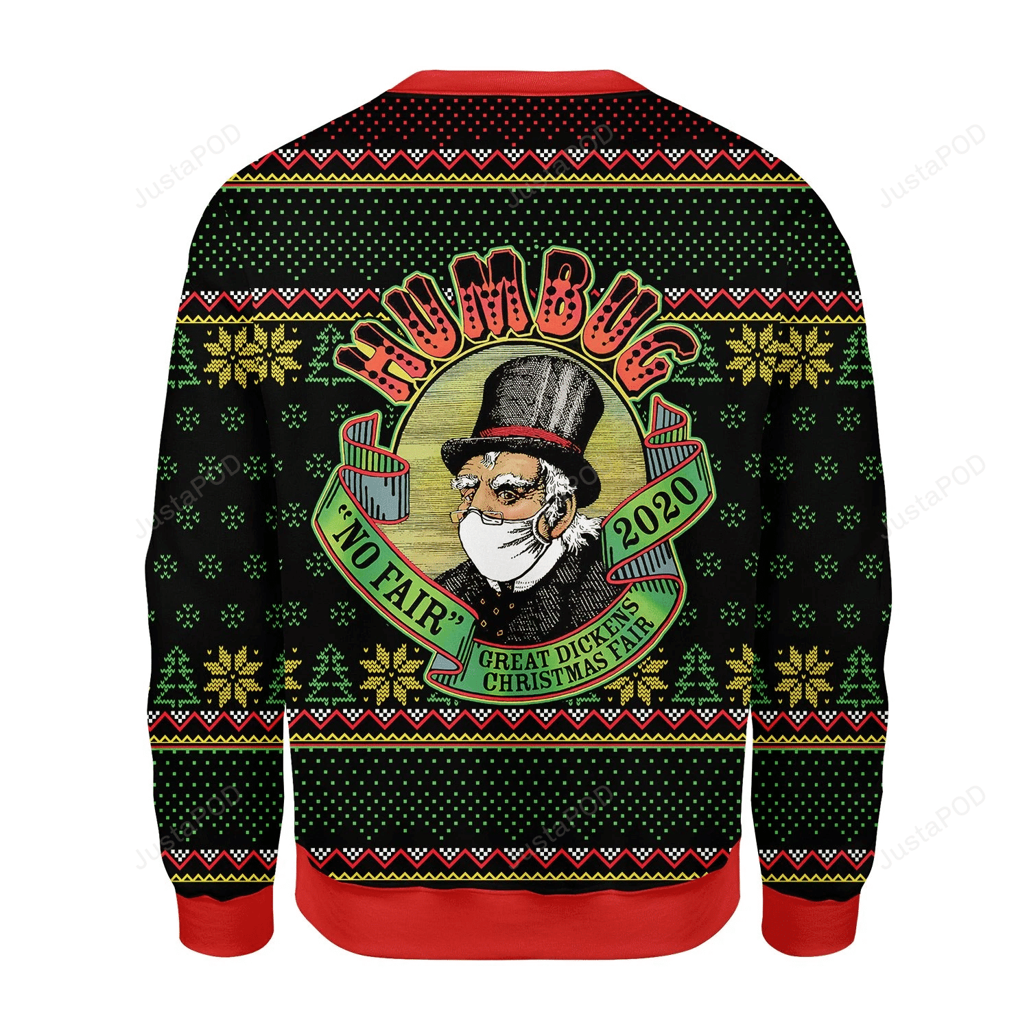 Humbug No Fair Ugly Christmas Sweater Adult 3D Funny Matching for family