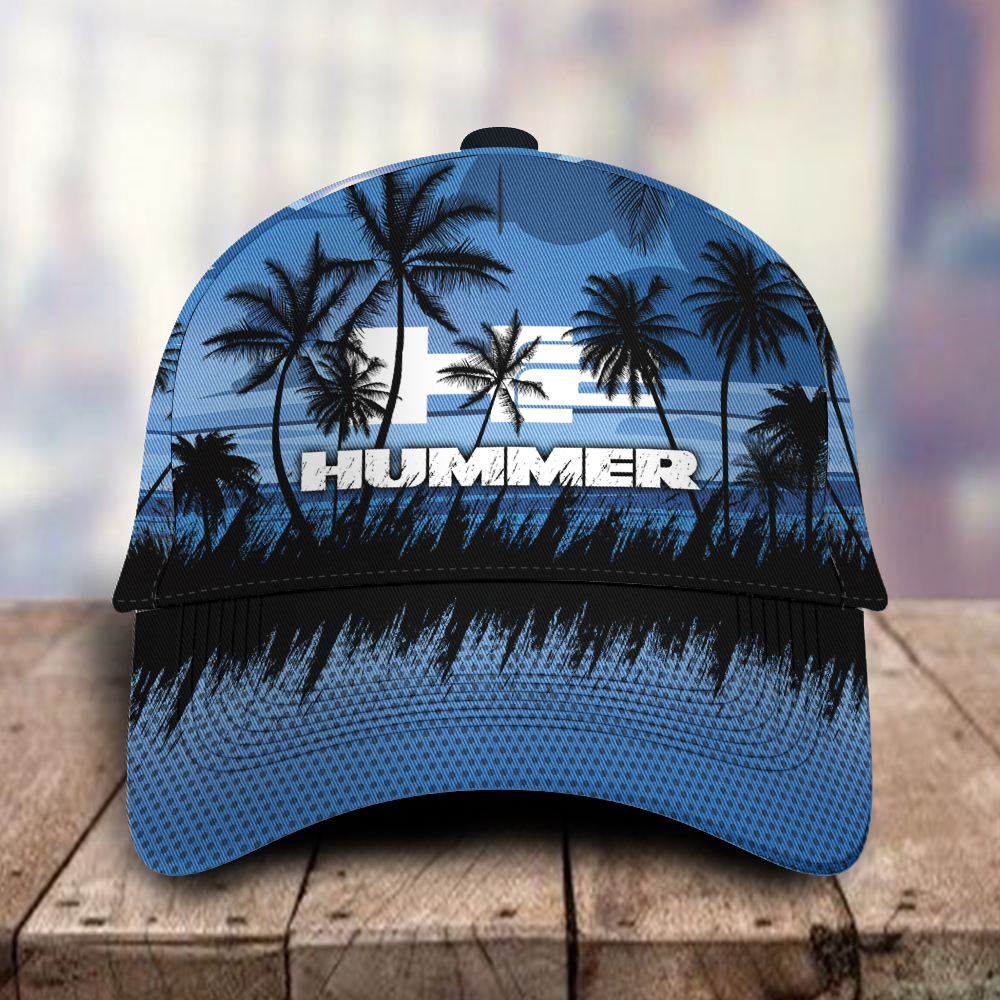 Hummer H2 3D Classic Cap Hawaiian Tropical Car Motor Brand Hats Trucker Hats Custom Hats Gifts For Men & Women