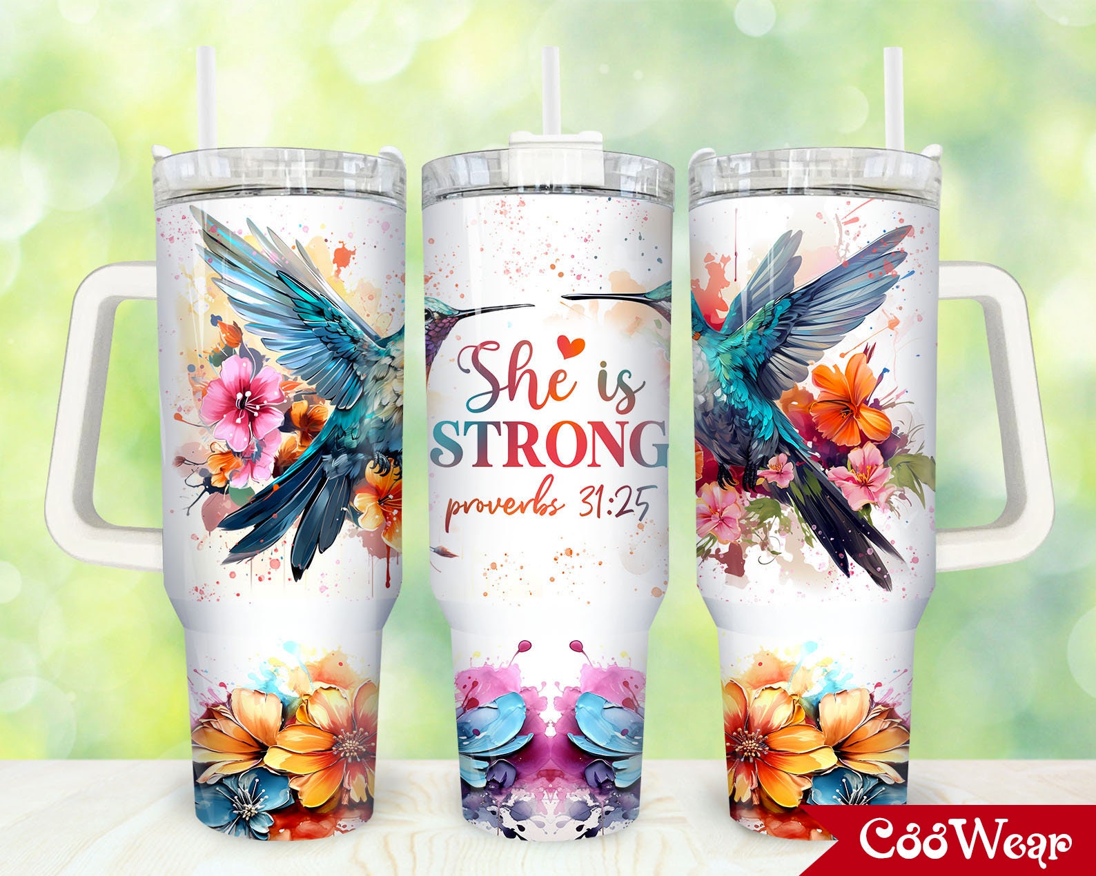 Hummingbird Bible Verse Custom Stanley Cup 40 oz 30 oz Tumbler With HandleTVC2301870
