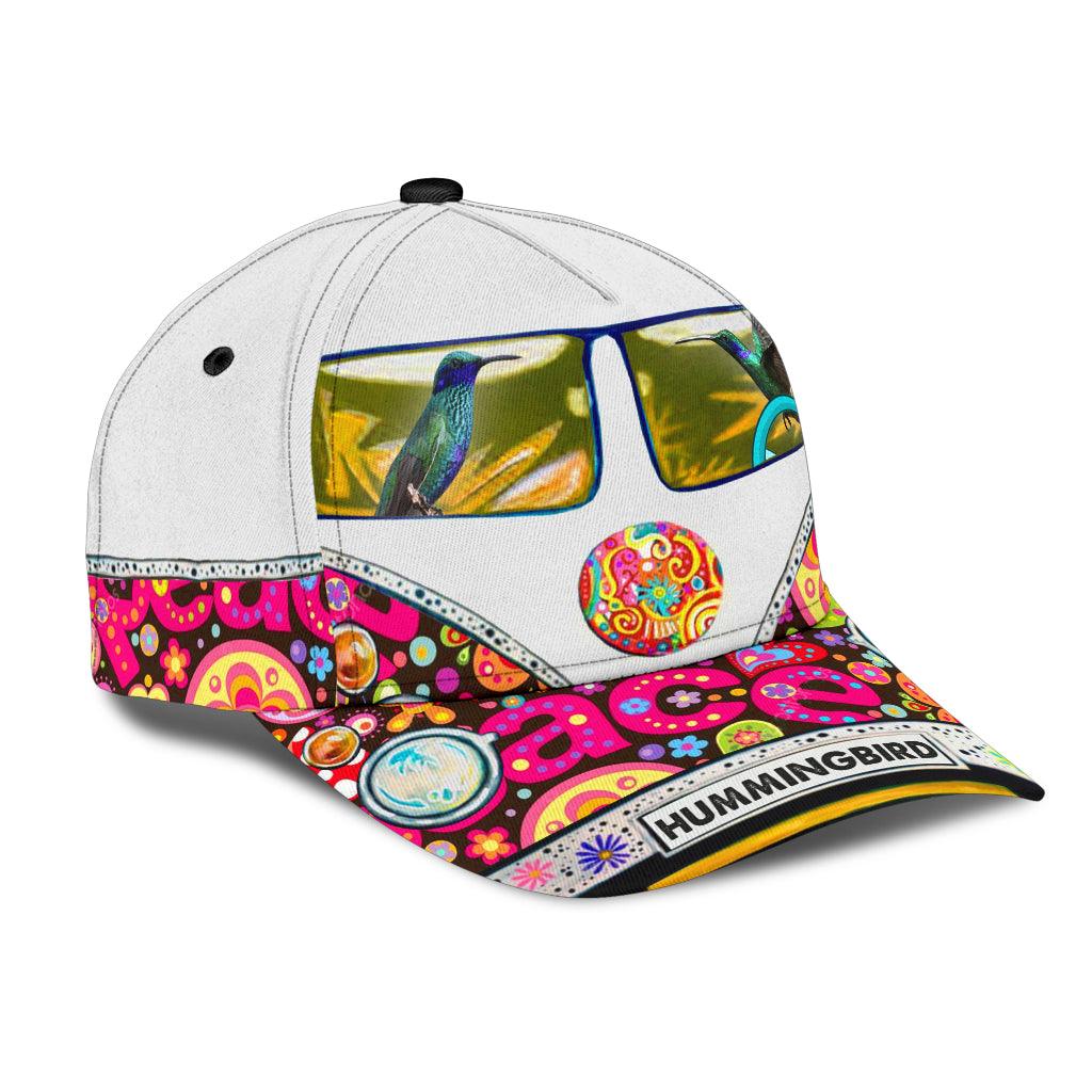 Hummingbird Classic Cap, Gift for Hippie Life, Hippie Lovers Trucker Hats Custom Hats Gifts For Men & Women
