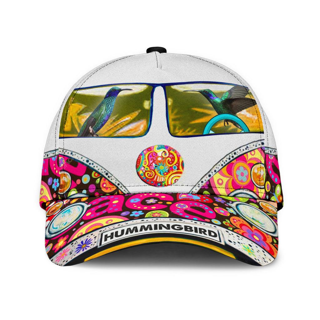 Hummingbird Classic Cap, Gift for Hippie Life, Hippie Lovers Trucker Hats Custom Hats Gifts For Men & Women
