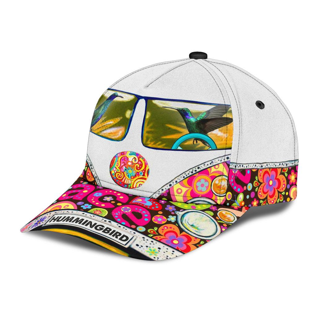 Hummingbird Classic Cap, Gift for Hippie Life, Hippie Lovers Trucker Hats Custom Hats Gifts For Men & Women