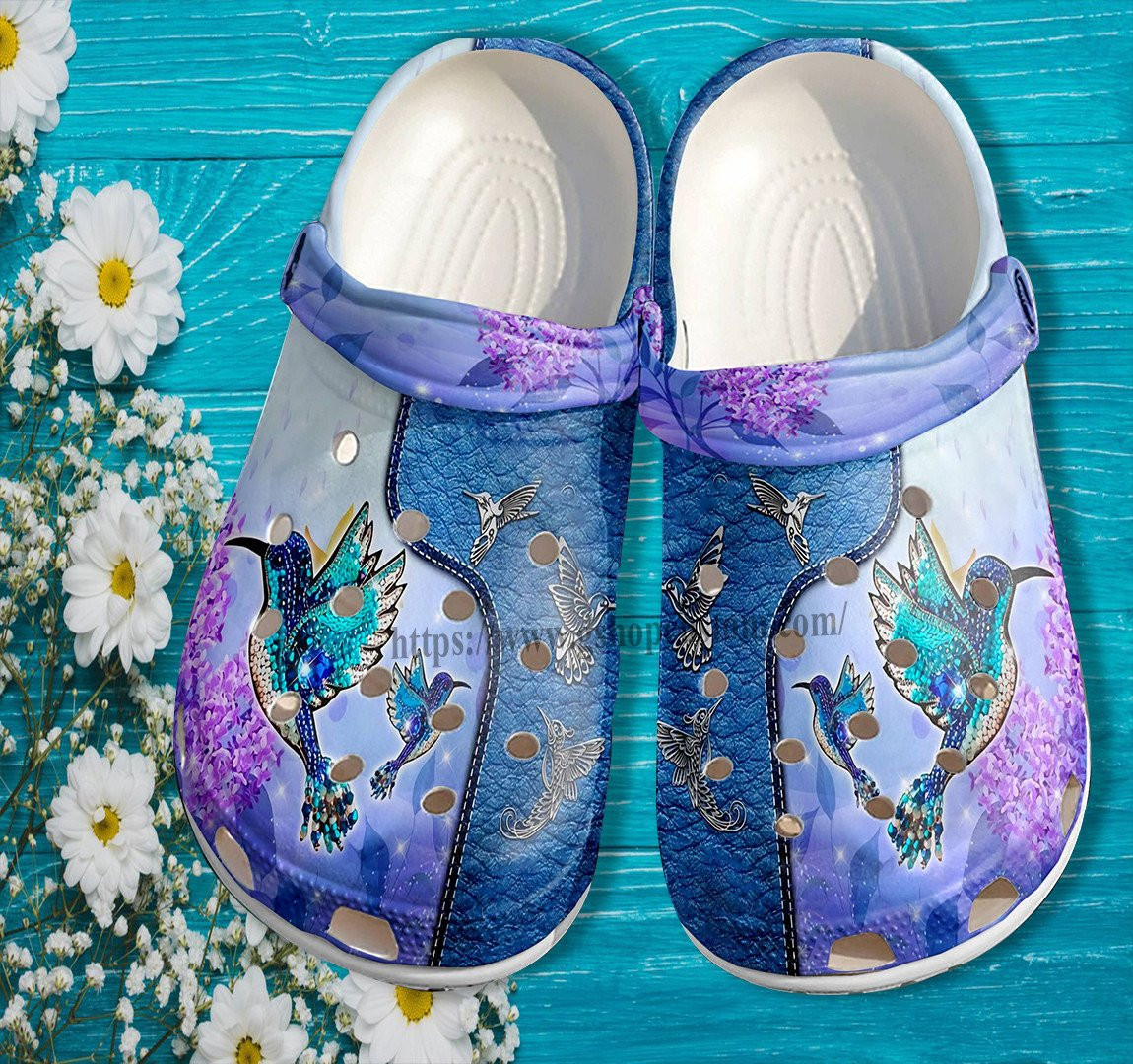 Hummingbird Girl Twinkle Pastel Croc Shoes Gift Women- Girl Love Hummingbird Shoes Croc Clogs
