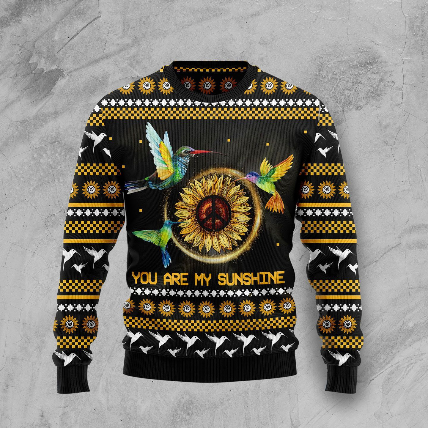 Hummingbird Ugly Christmas Sweater Adult 3D Funny Matching for family