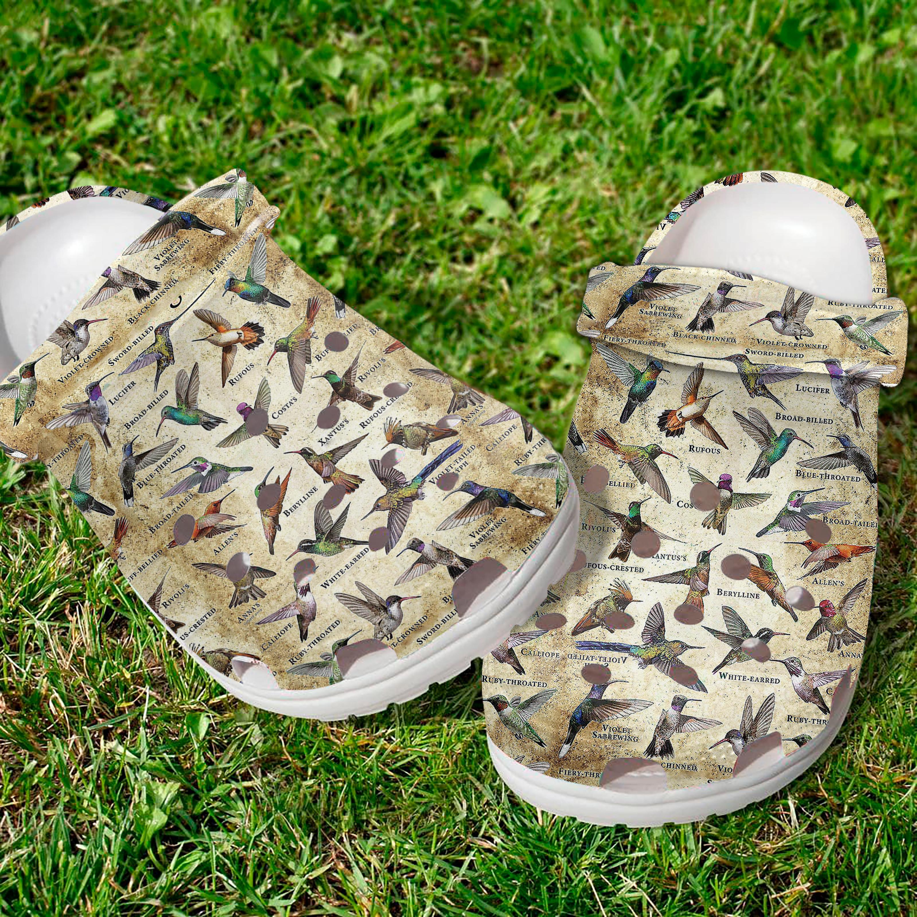 Hummingbirds Collection Crocs Crocband Clogs Shoes Comfortable For Men Women and Kids