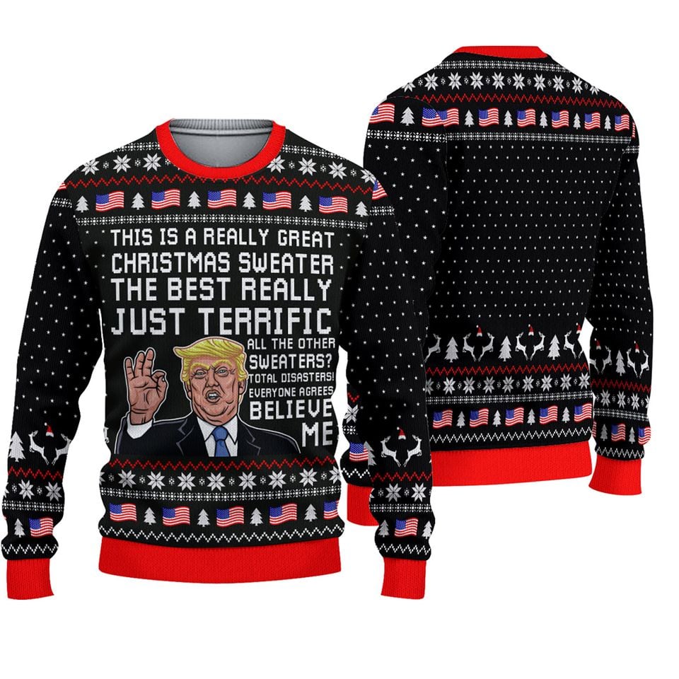 Humorous Trump Ugly Christmas Sweater
