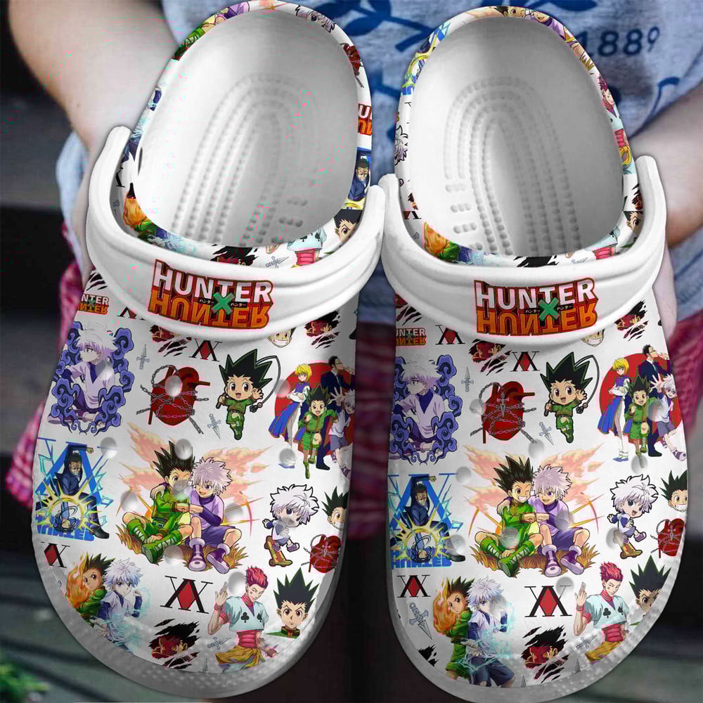 Hunter Ã— Hunter Anime Cartoon Premium Crocs Crocband Clogs Shoes Comfortable For Men Women and Kids
