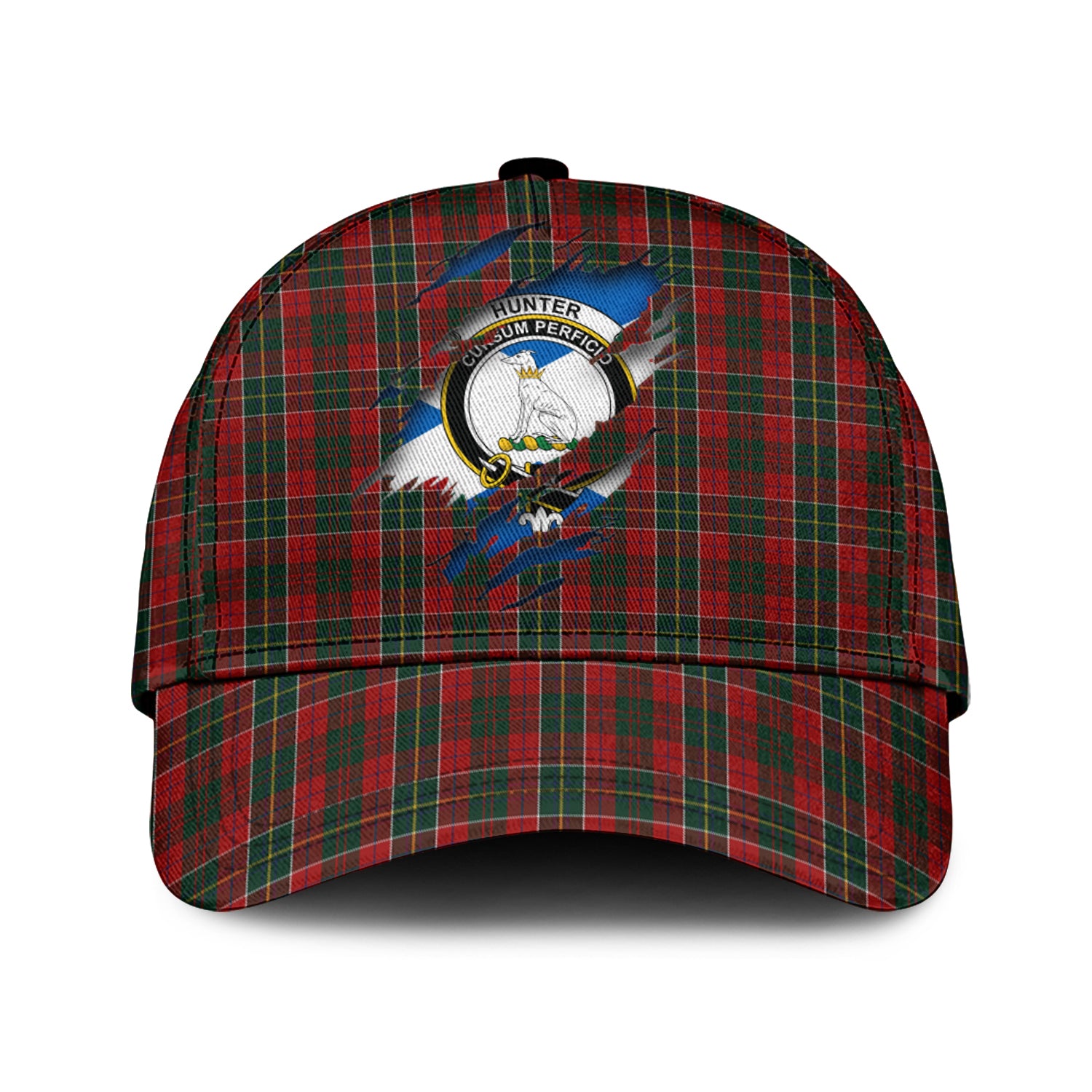 Hunter USA Tartan Plaid Cap, Family Crest In Me Style Tartan Baseball Cap TS23 Trucker Hats Custom Hats Gifts For Men & Women