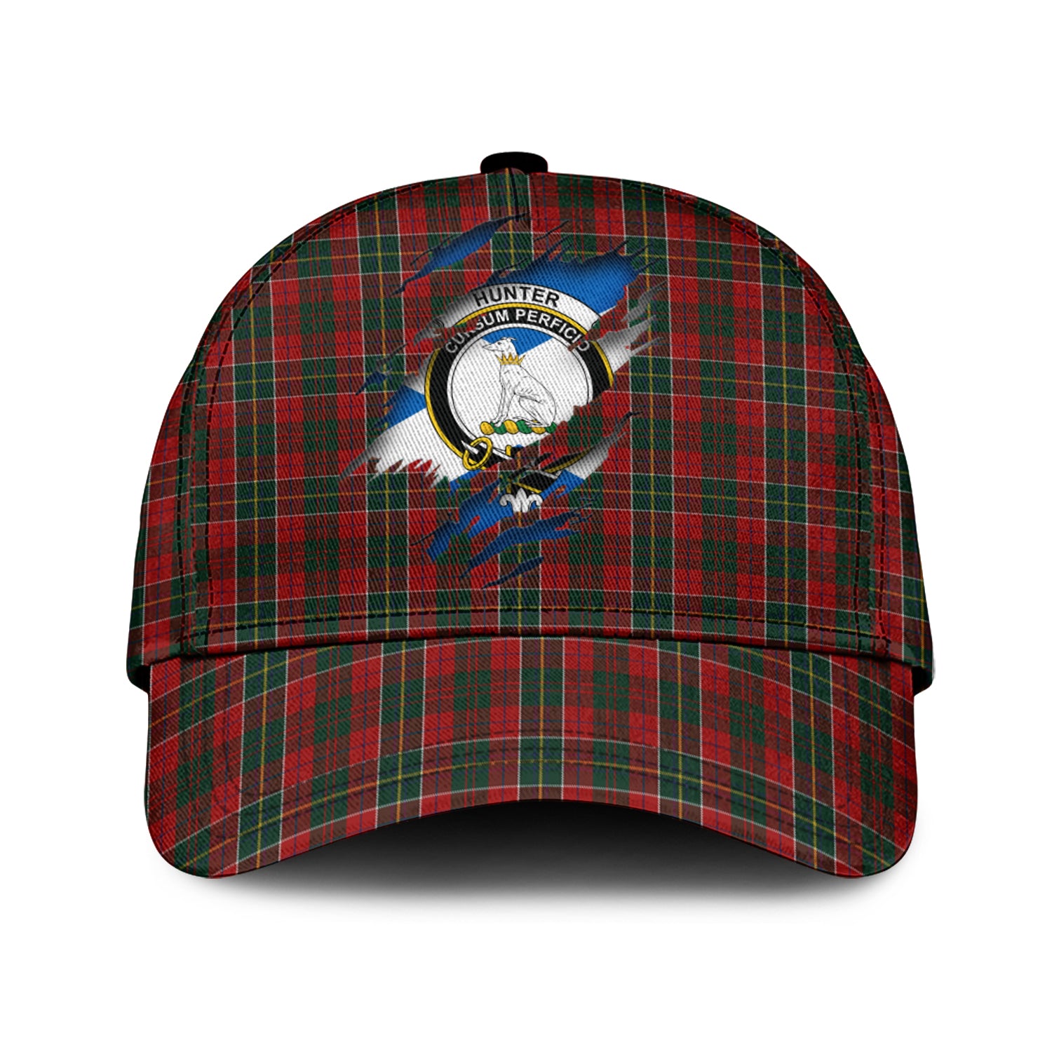 Hunter USA Tartan Plaid Cap, Family Crest In Me Style Tartan Baseball Cap TS23