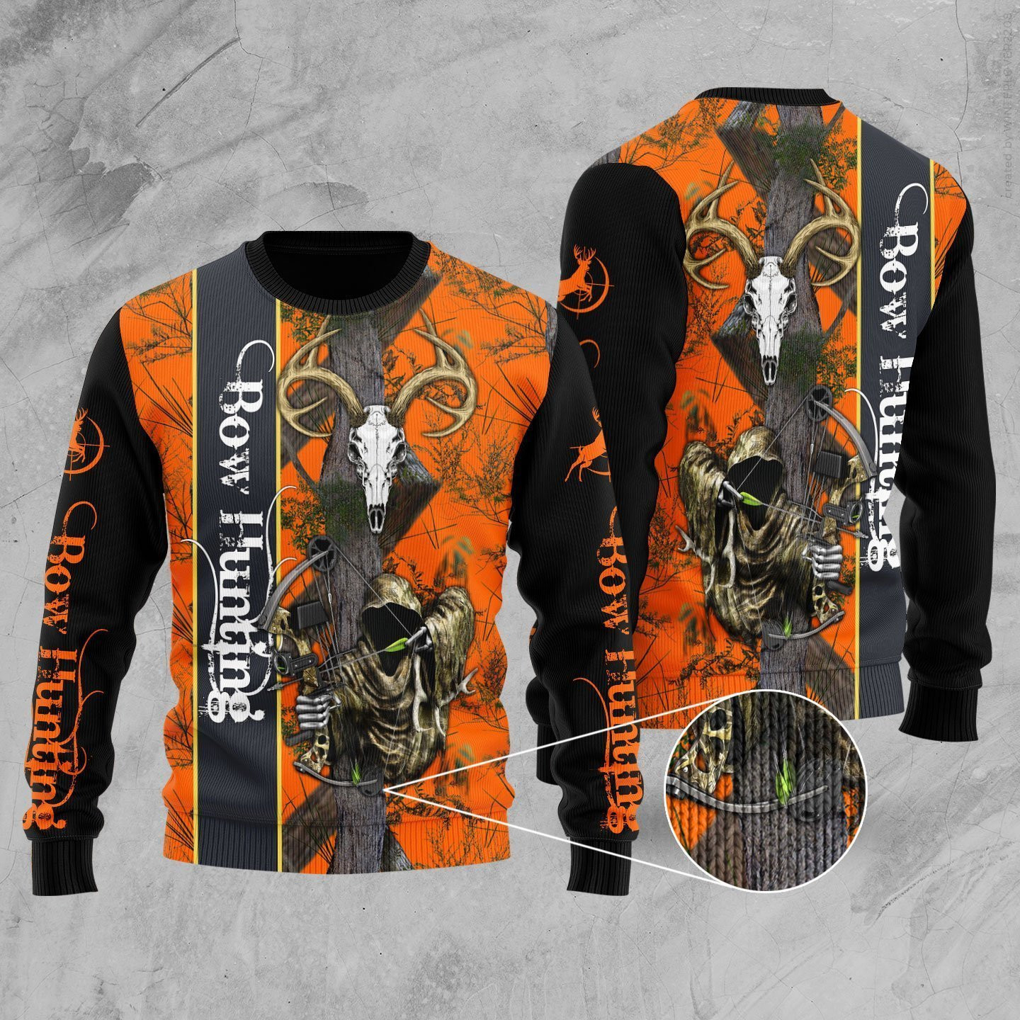 Hunting Ugly Christmas Sweater Adult 3D Funny Matching for family