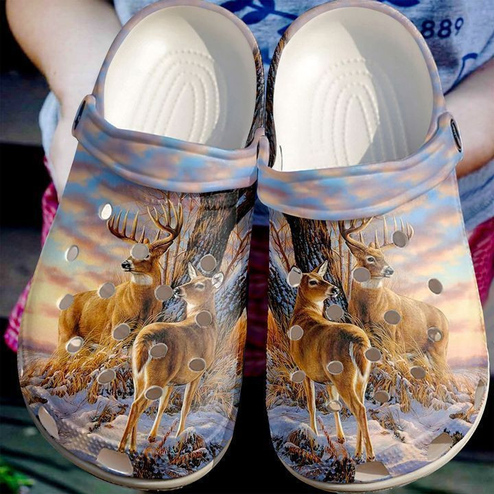 Huntingclog Deer Hunting Art Classic Clogs Shoes