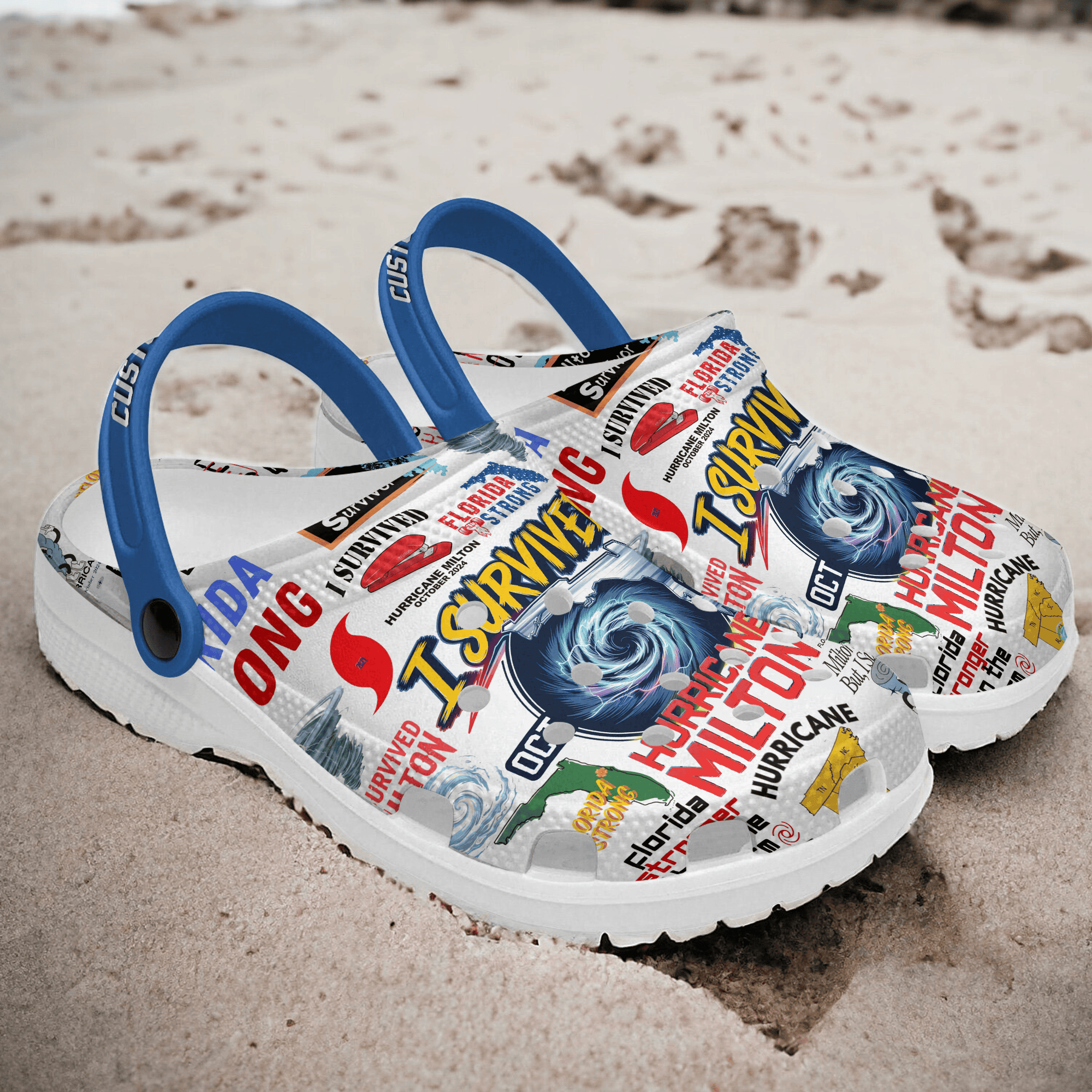 Hurricane Milton Crocs Crocband Clogs Shoes Comfortable For Men Women and Kids - Image 2