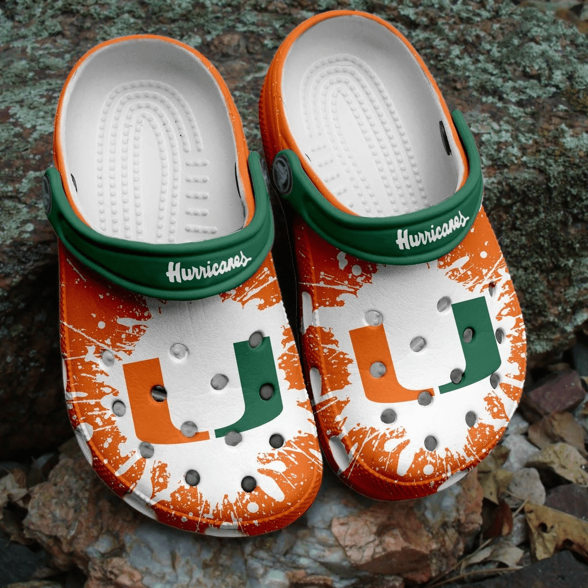 Hurricanes NCAA Crocs Clogs Crocband Shoes Comfortable For Men Women
