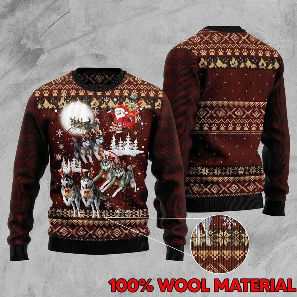 Husky Dog Ugly Christmas Sweater, Christmas Sweater