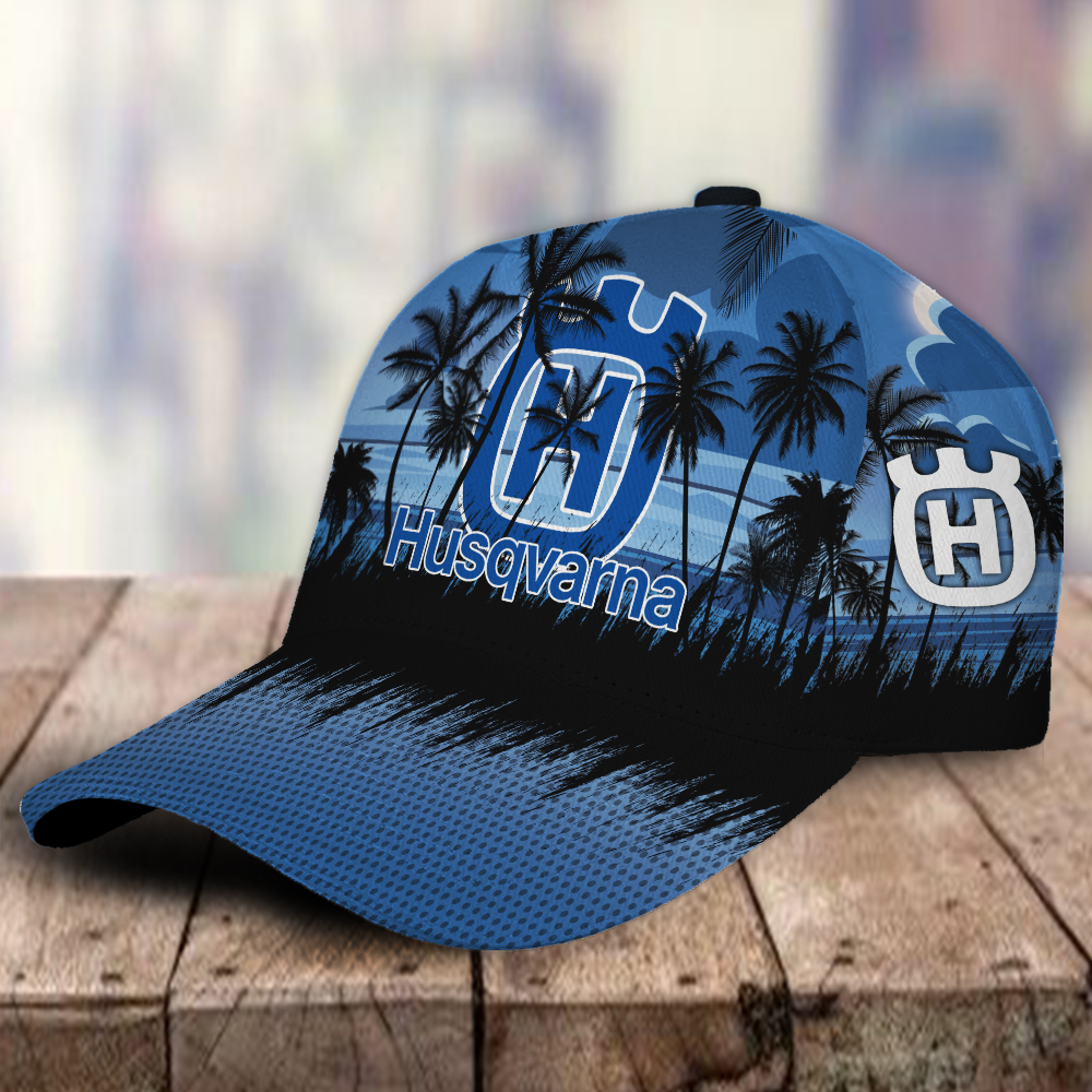 Husqvarna 3D Classic Cap Hawaiian Tropical Car Motor Brand Hats Trucker Hats Custom Hats Gifts For Men & Women