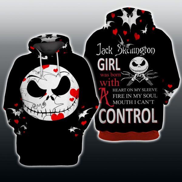 I am A Jack Skellington Girl 3D All Over Print Hoodie, Zip Hoodie