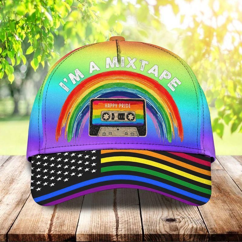 I Am A Mixtape Rainbow Lgbt Pride Month Classic Cap Baseball Cap Trucker Hats Custom Hats Gifts For Men & Women