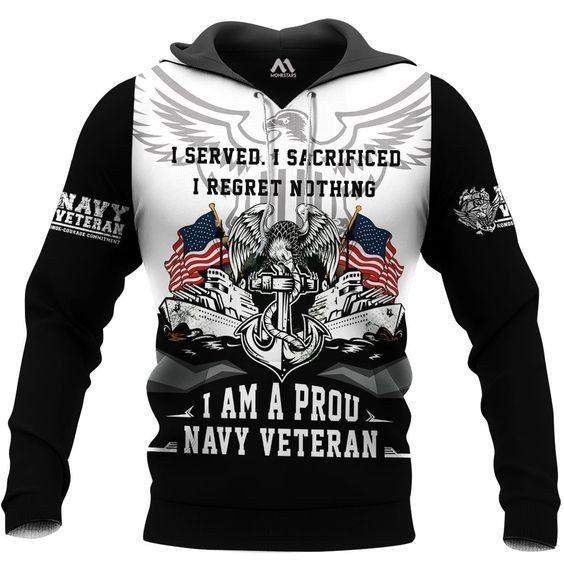 I Am A Proud Navy Veteran 3D All Over Print Hoodie, Zip Hoodie