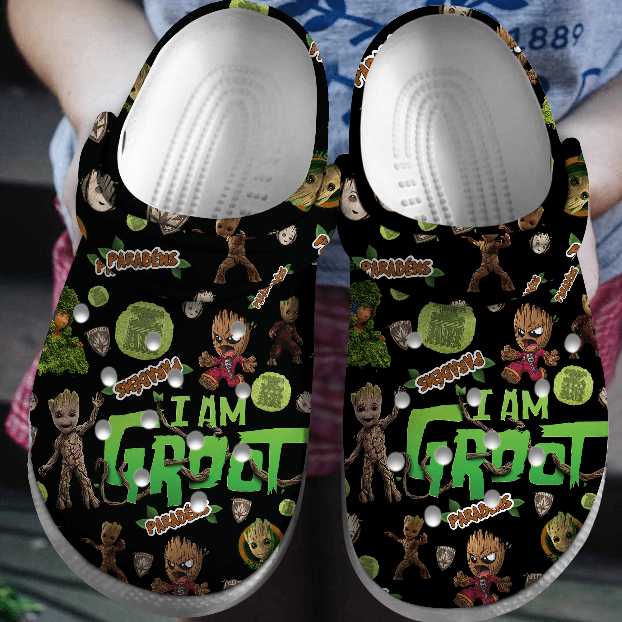 I Am Groot Movie Crocs Crocband Clogs Shoes Comfortable For Men Women and Kids