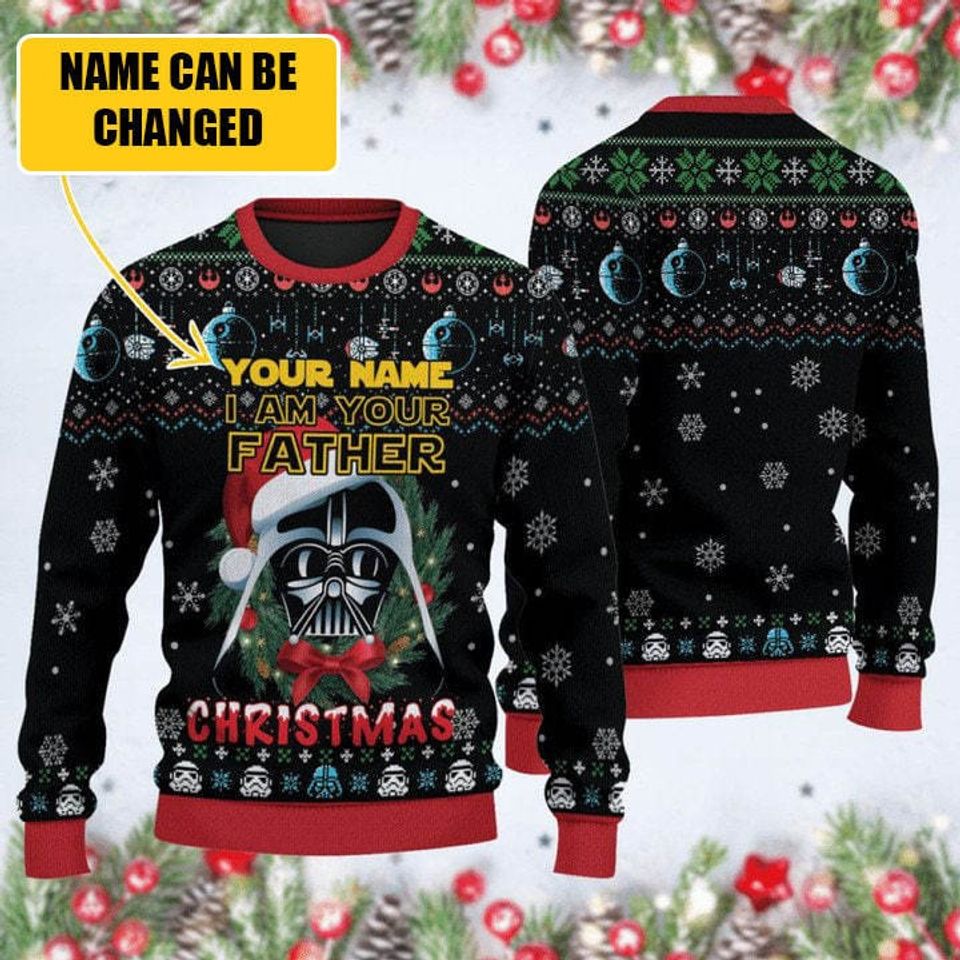 I Am Your Father 3D Ugly Christmas Sweater, Horror Character Movie Xmas Shirt