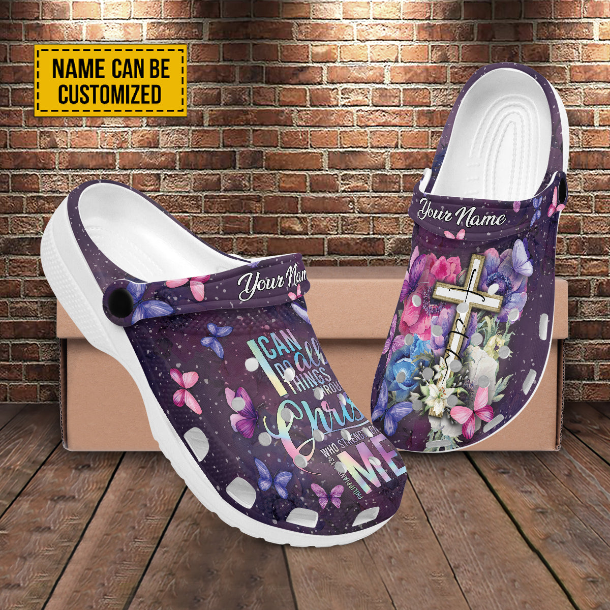 I Can Do All Things Through Christ Who Strengthens Me Customized Crocs Crocband Clogs Shoes Comfortable For Men Women and Kids Gift For Jesus Lovers