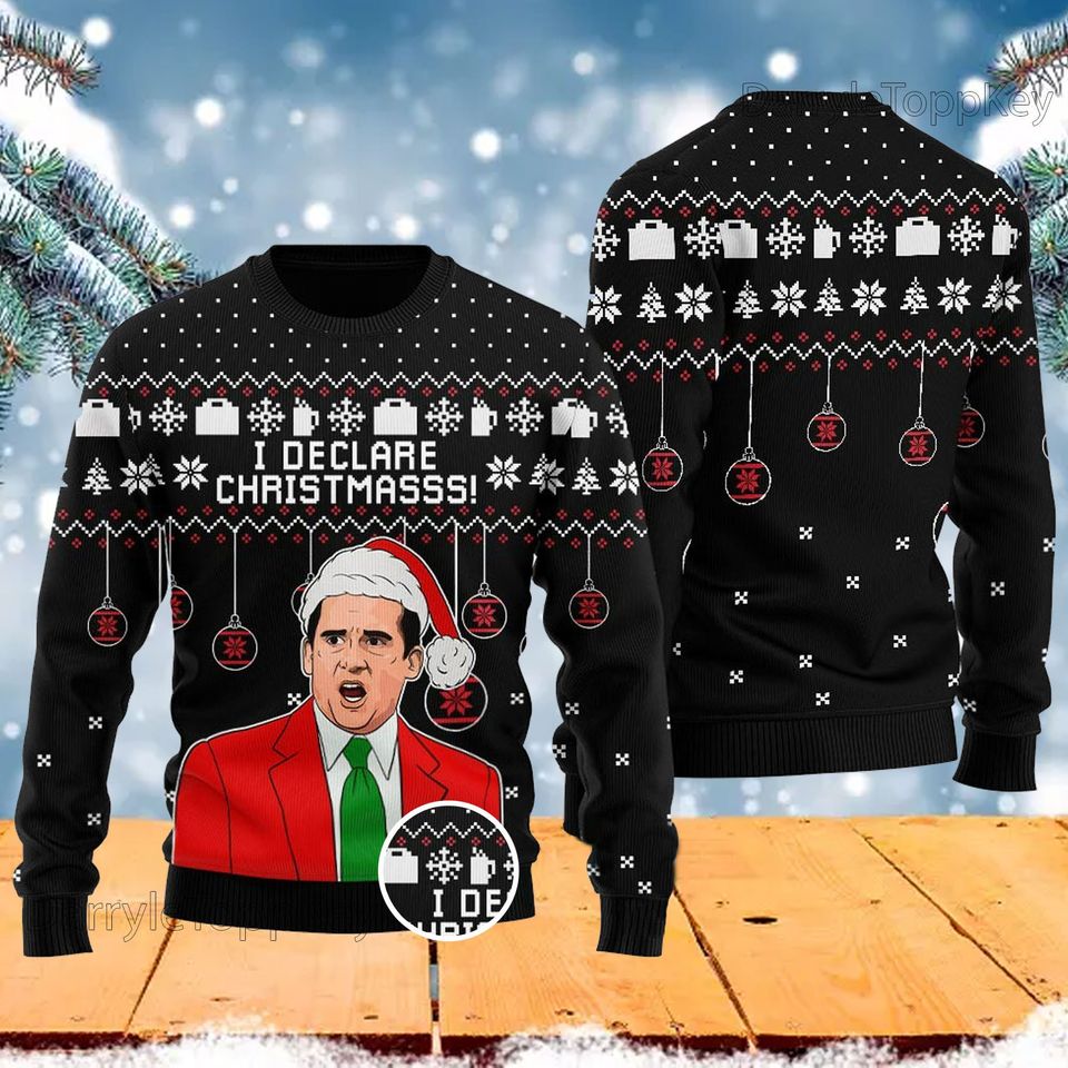 I Declare Christmas Michael Scott The Office Christmas Sweater