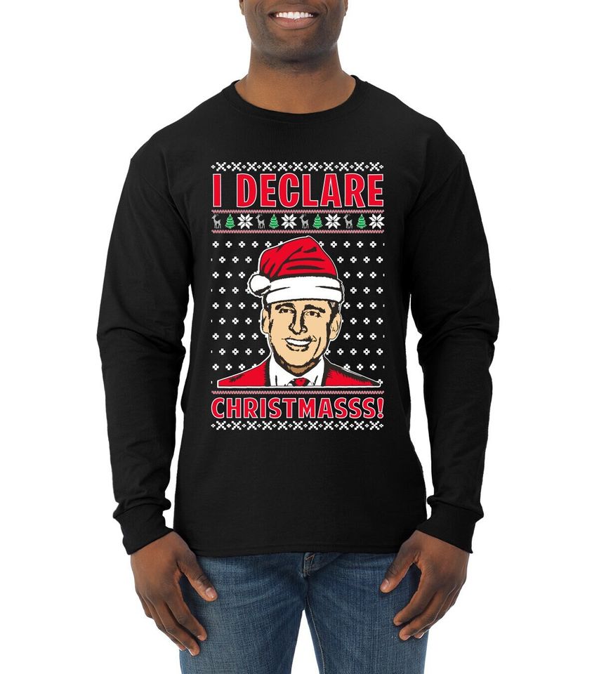 I Declare Christmasss Michael Scott Office Tv Ugly Christmas Sweater