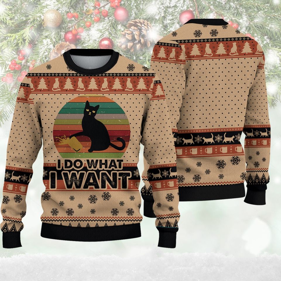 I Do What I Want Ugly Christmas Sweater