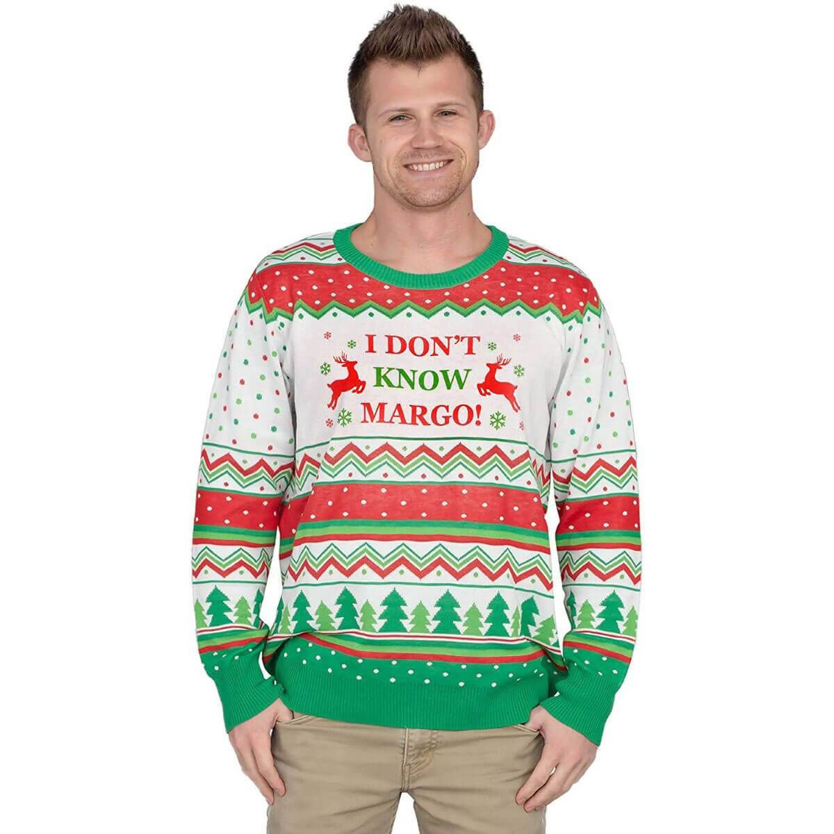 I Don'T Know Margo For Unisex Ugly Christmas Sweater Adult 3D Funny Matching for family - Image 2