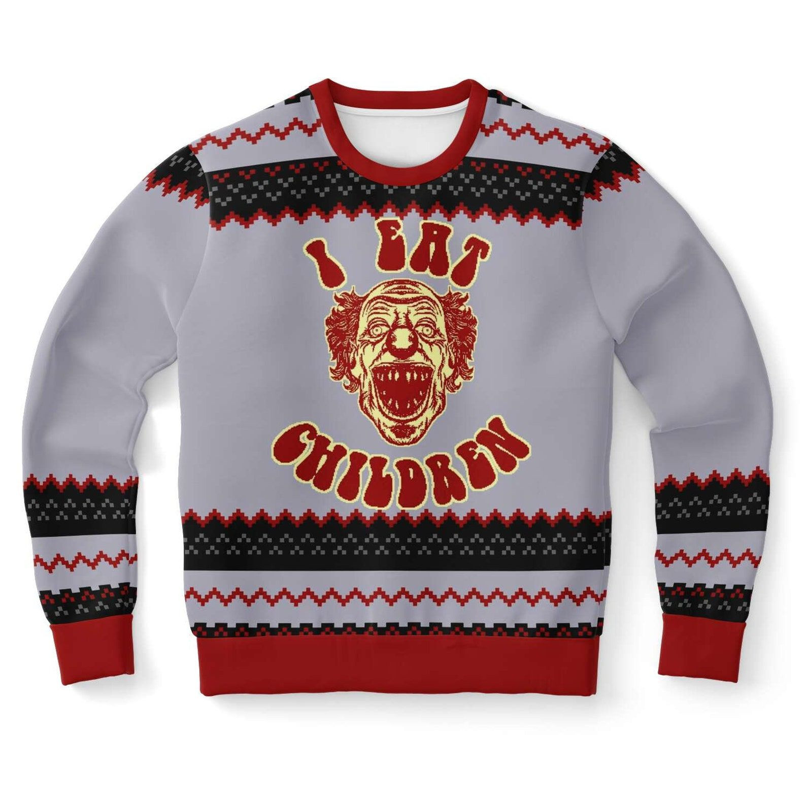 I Eat Children Ugly Christmas Sweater Adult 3D Funny Matching for family