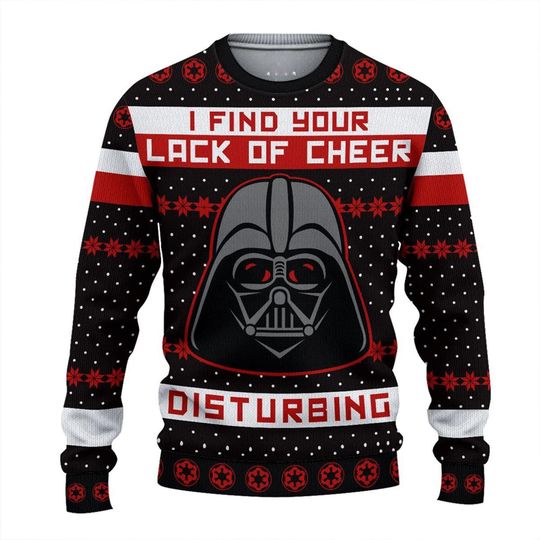 I Find Your Lack Of Cheer Disturbing Ugly Christmas Sweater - Image 3