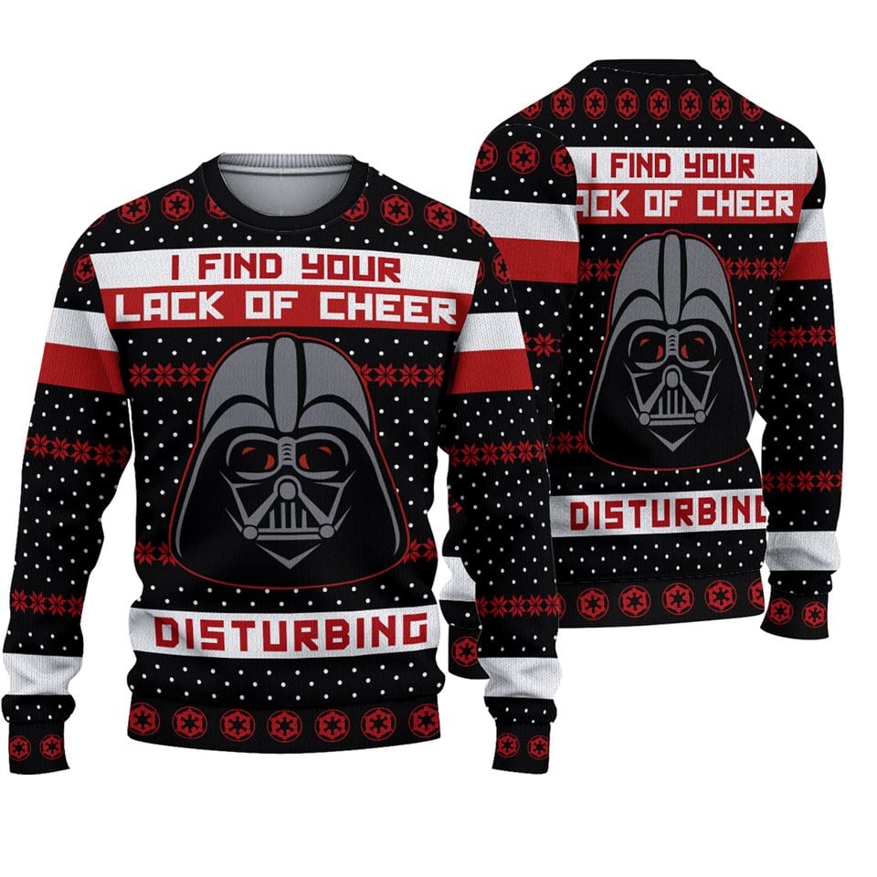 I Find Your Lack Of Cheer Disturbing Ugly Christmas Sweater, Xmas Ugly Sweatshirts