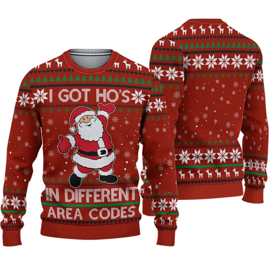 I Got Ho's in Different Area Codes Lyrics Ugly Christmas Sweater