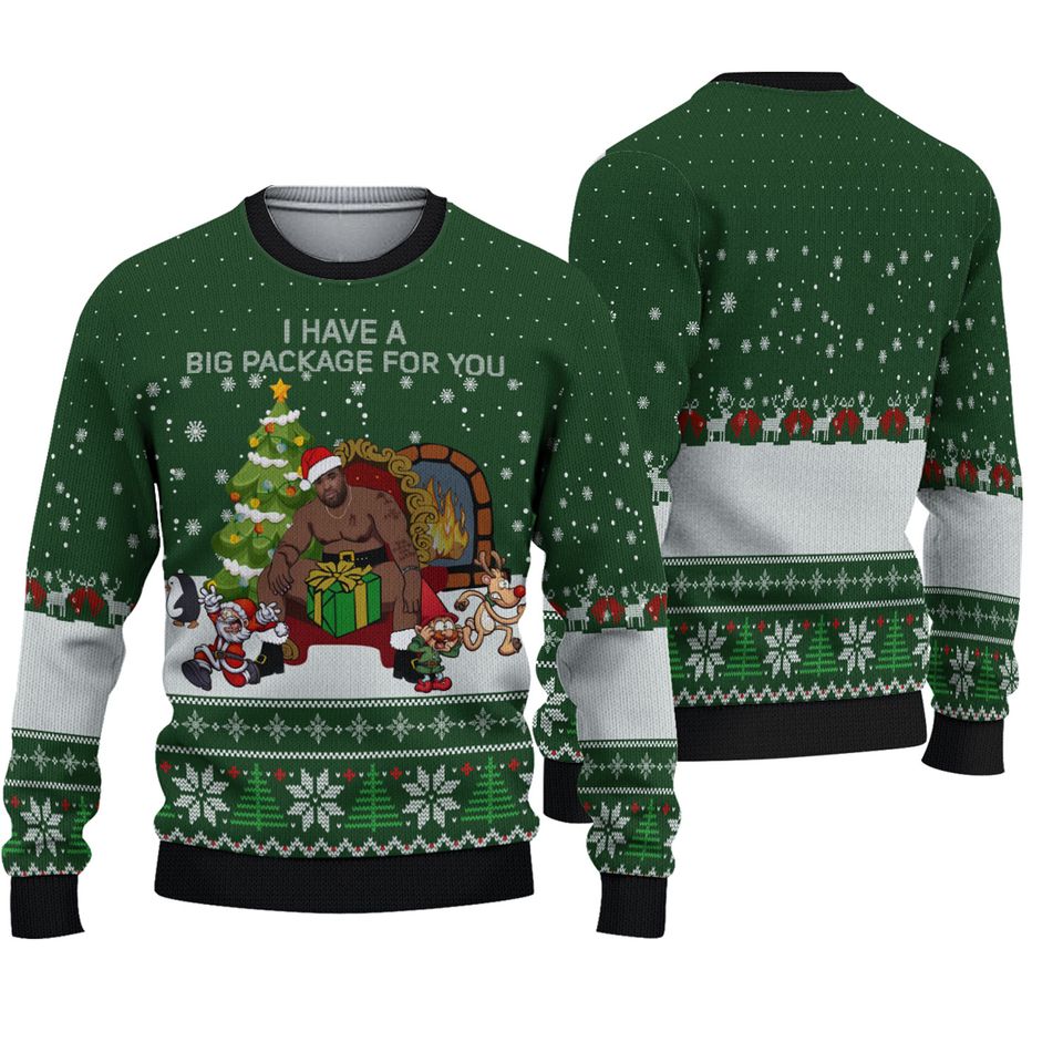 I Have A Big Package For You Barry Wood Christmas Sweater