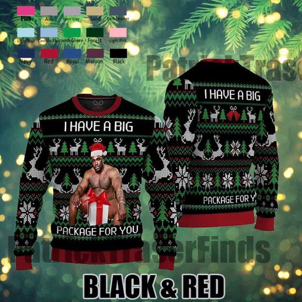 I Have A Big Package For You Sweater, Barry Ugly Christmas Sweater