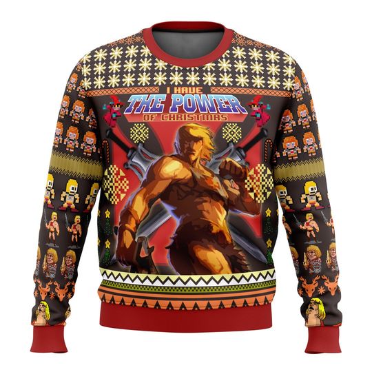 I Have the Power of Christmas Ugly Sweater, He-Man 3D Sweater - Image 3