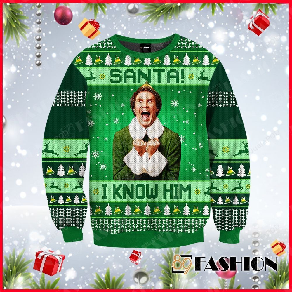 I Know Him Ugly Christmas Sweater Adult 3D Funny Matching for family
