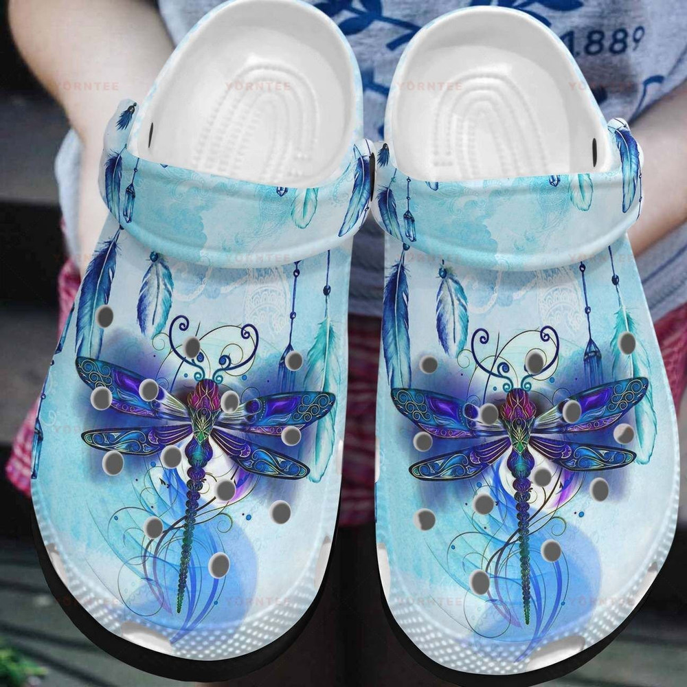 I Love Dragonfly Blue Gift For Lover Rubber clog Shoes Comfy Footwear