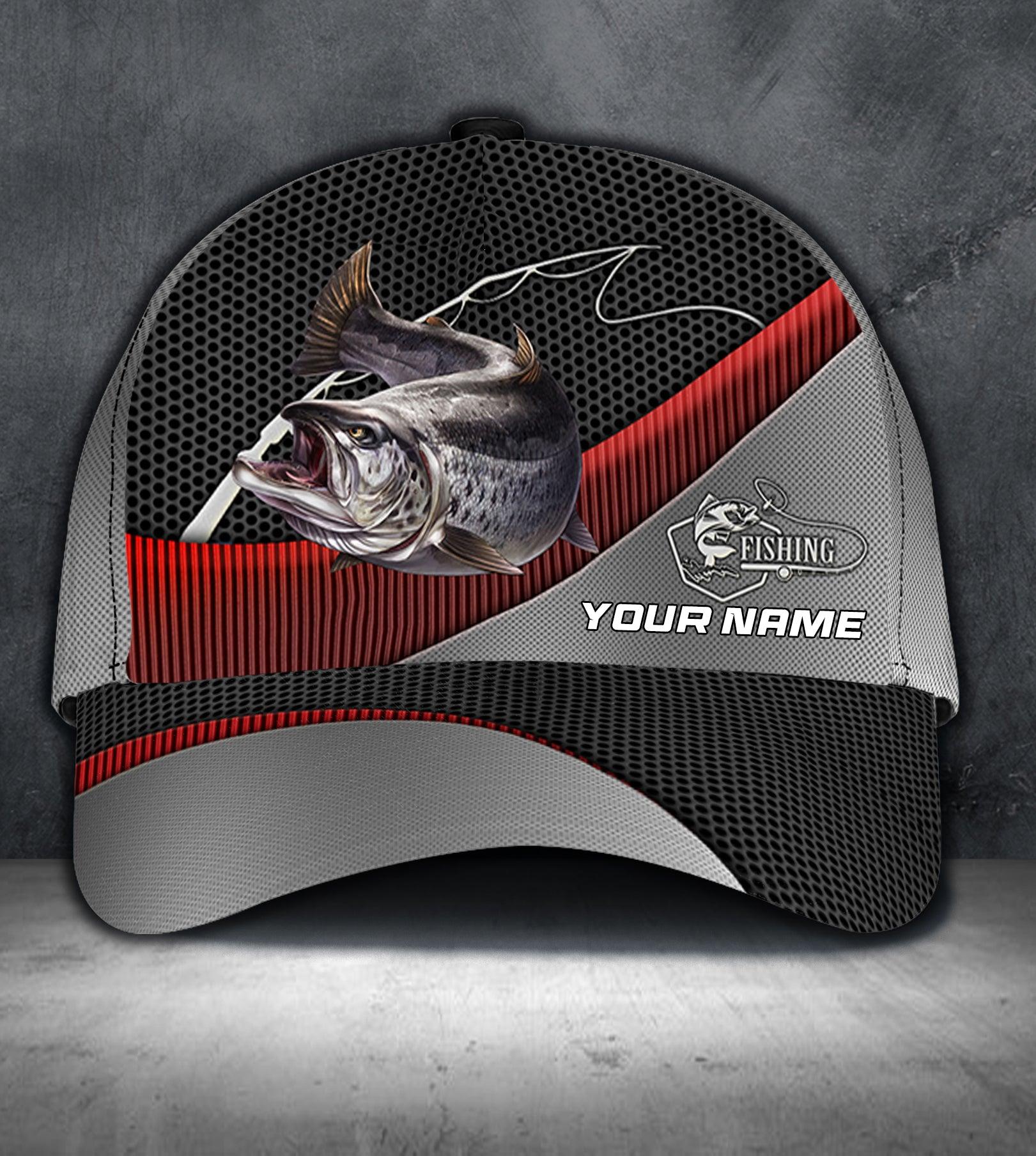 I Love Fishing Personalized Classic Cap, Personalized Gift for Fishing Lovers Trucker Hats Custom Hats Gifts For Men & Women