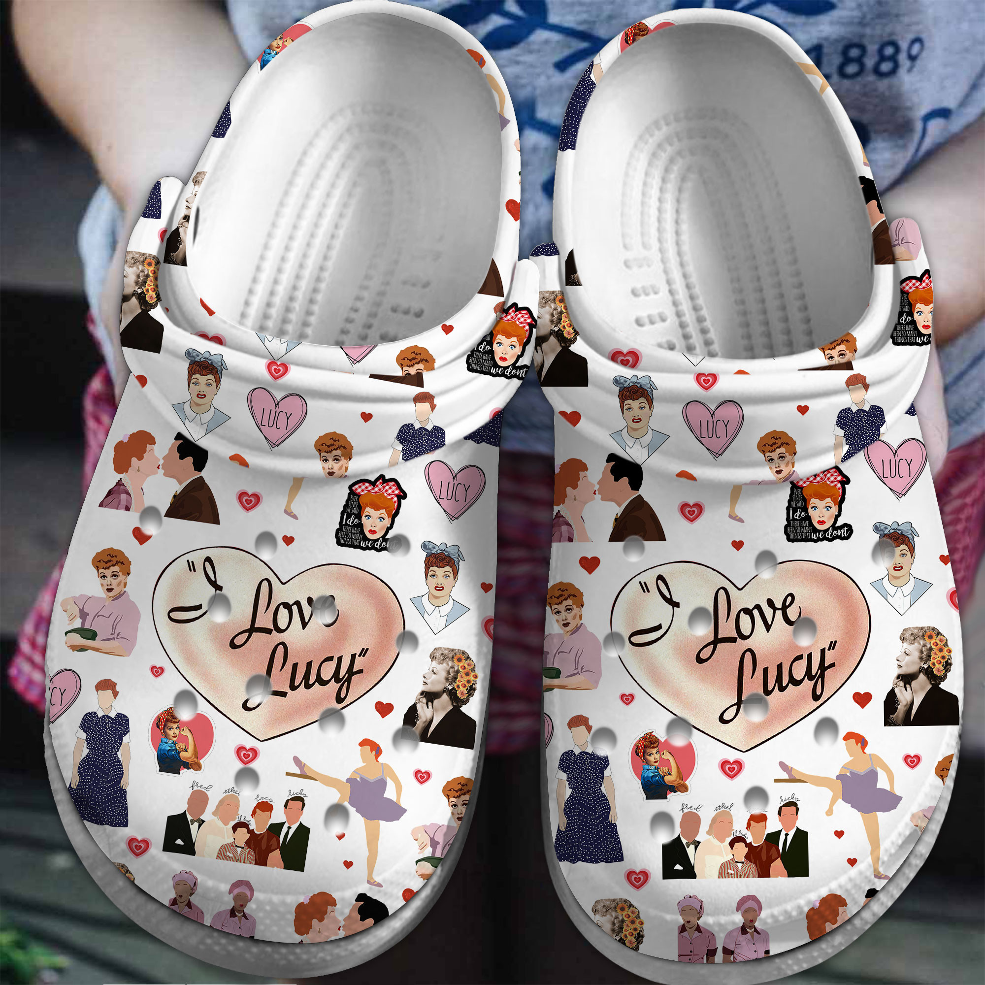 I Love Lucy TV Series Crocs Crocband Clogs Shoes Comfortable For Men Women and Kids