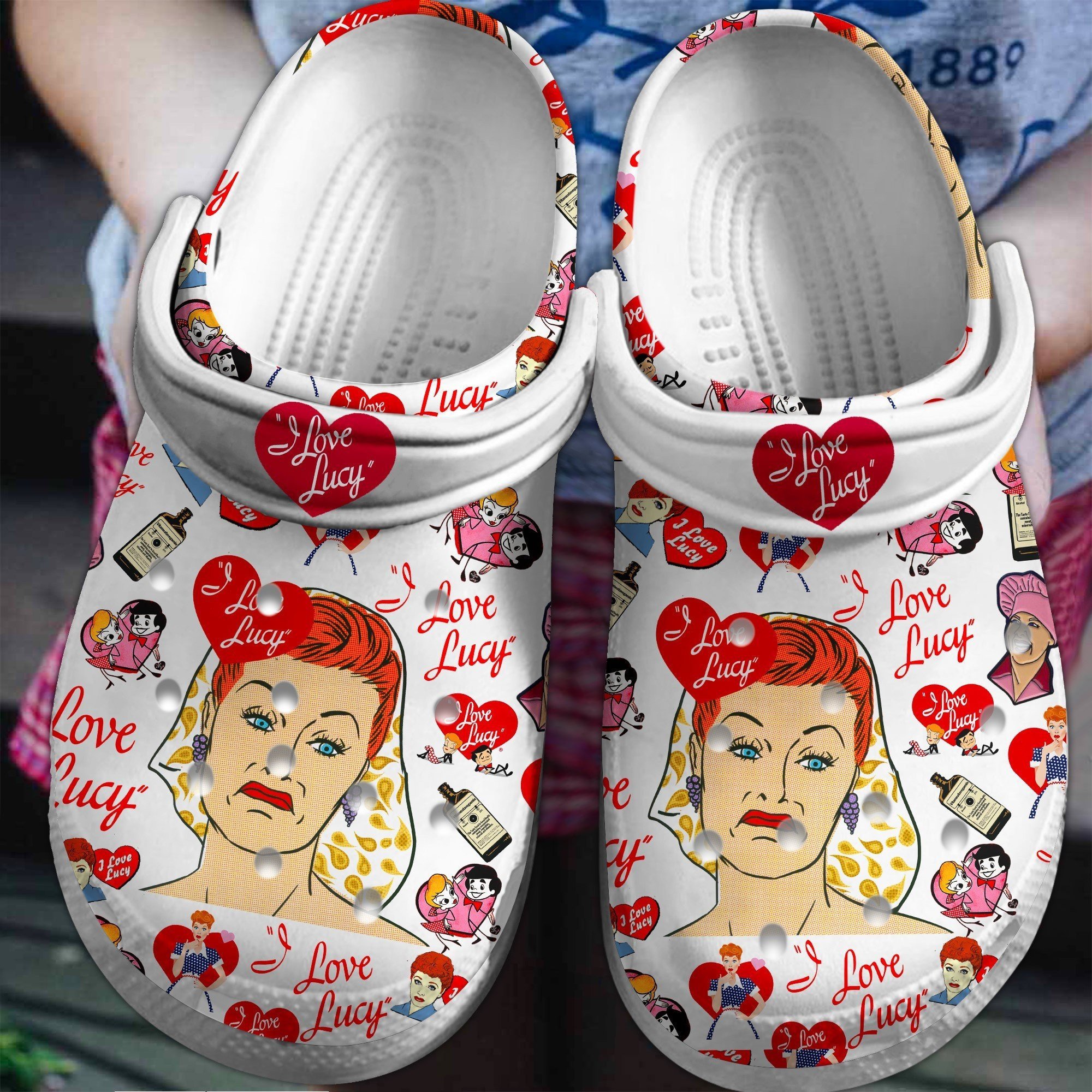 I Love Lucy TV Series Crocs Crocband Clogs Shoes Comfortable For Men Women and Kids