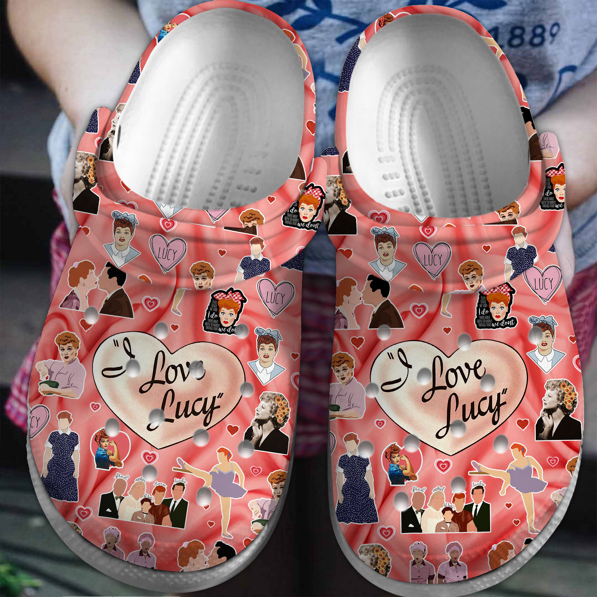 I Love Lucy TV Series Crocs Crocband Clogs Shoes Comfortable For Men Women and Kids