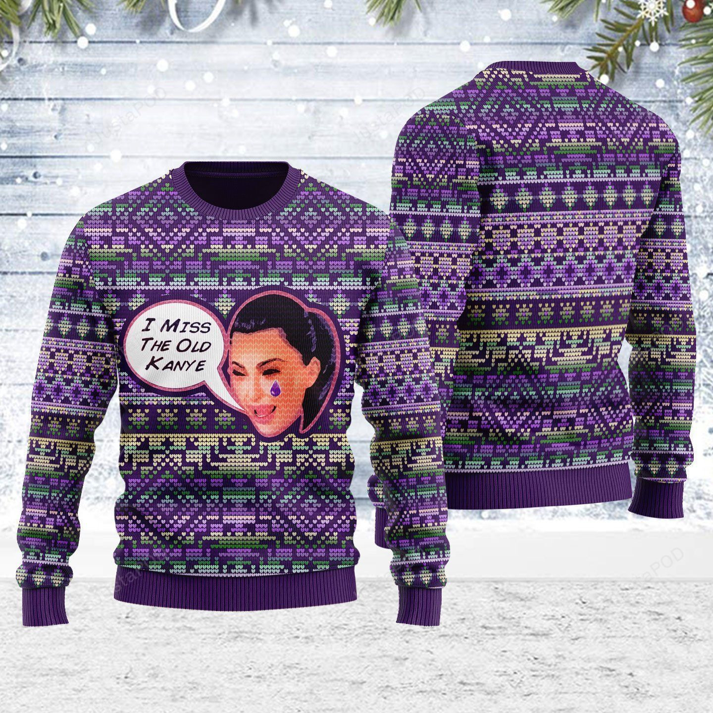 I Miss The Old Kanye Ugly Christmas Sweater Adult 3D Funny Matching for family