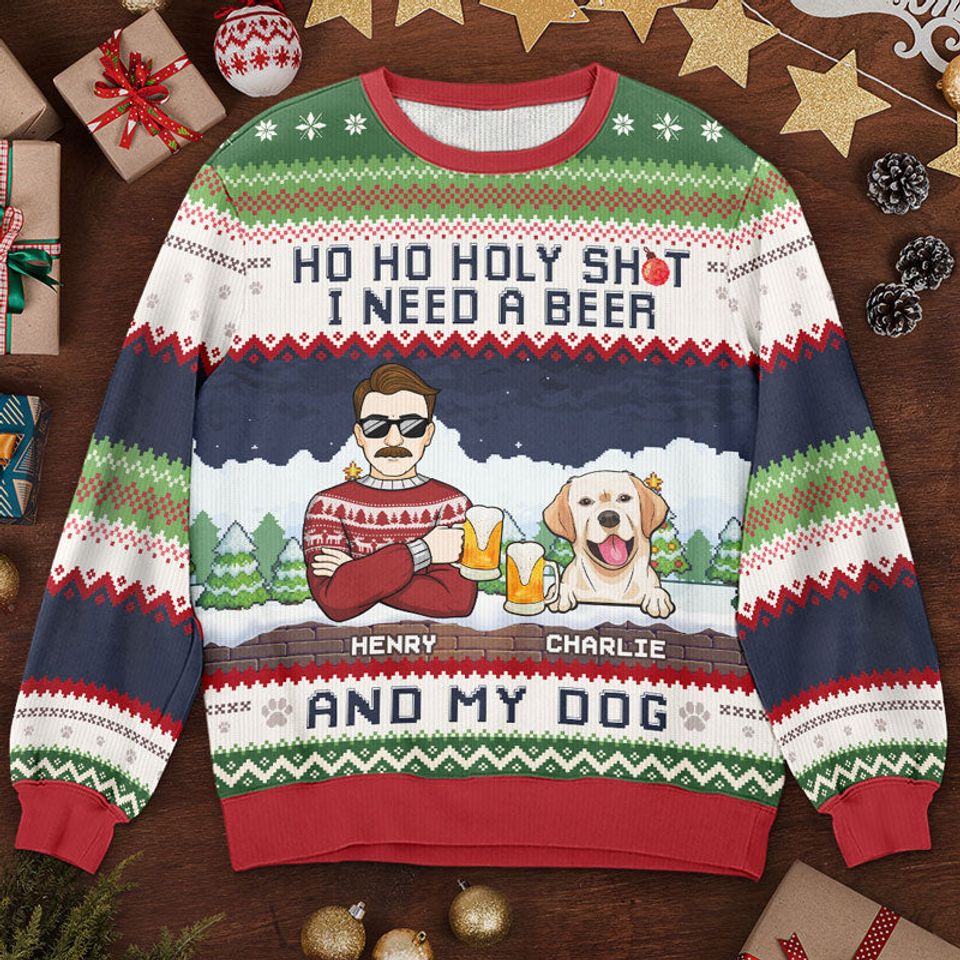 I Need A Beer And My Dogs - Dog Personalized Sweatshirt - Gift For Pet Owners, Pet Lovers