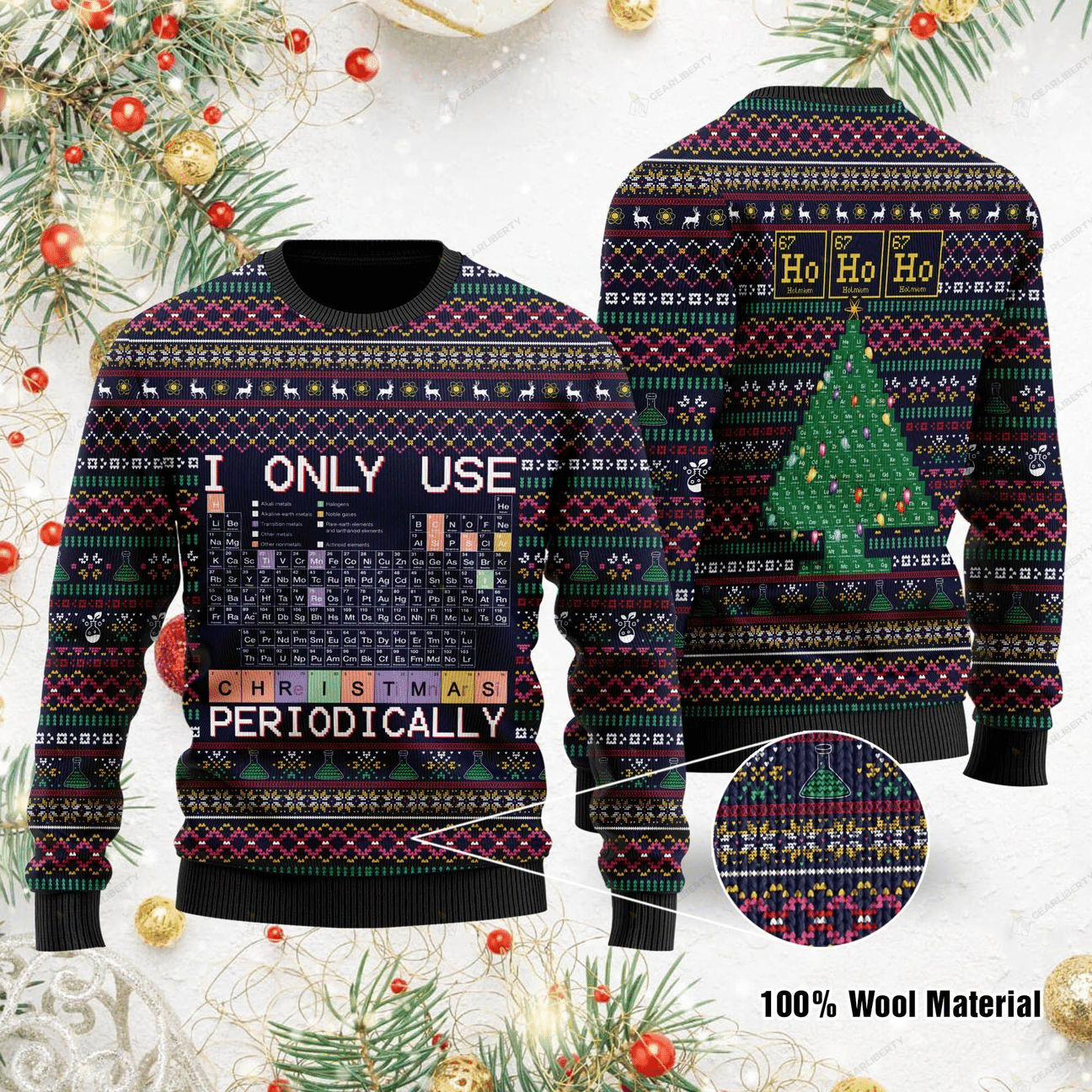 I Only Use Xmas Periodically Ugly Christmas Sweater Adult 3D Funny Matching for family